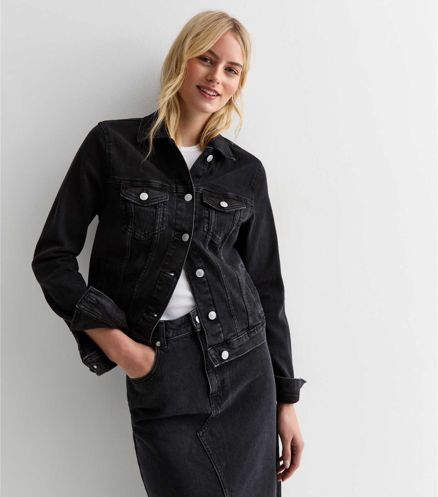 Tall Black Denim Jacket | New Look | New Look (UK)