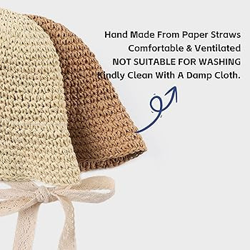 JANGANNSA Baby Girl Straw Hat Outdoor Baby Sun Protection Hats Summer Bowknot Beach Cap for Infan... | Amazon (US)