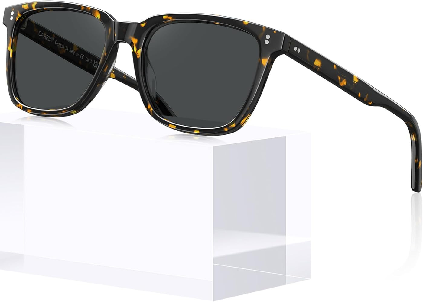 CARFIA Polarized Sunglasses for Women: Acetate, Small/Medium Size, UV400 Anti Glare CA5354 | Amazon (US)