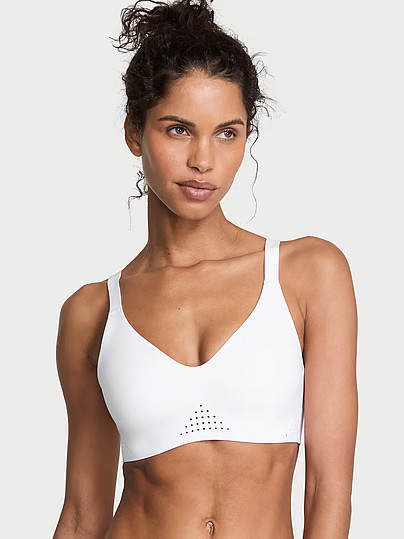 VSX Featherweight™ Medium V-Neck Sports Bra, White/ivory, Xxl - Women's Sport Bras - Victoria's Secret | Victoria's Secret (US / CA )