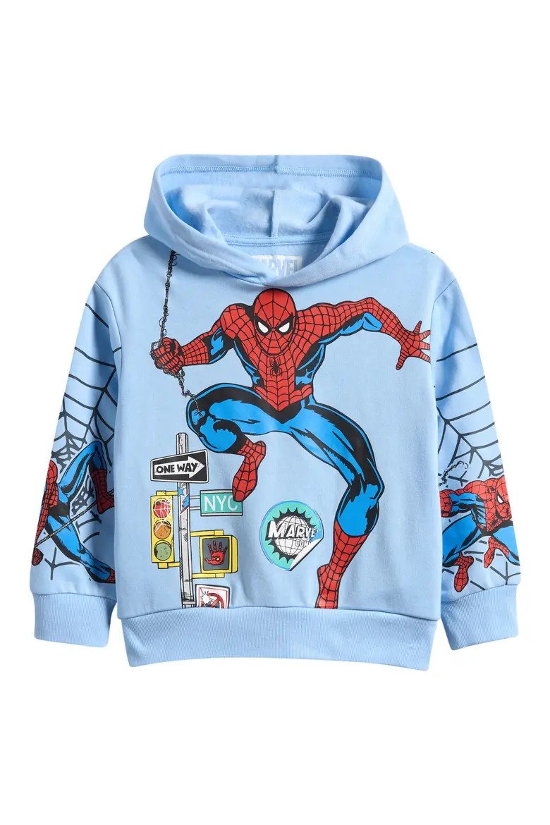 Kids' Spider-Man Spidey Webs in NYC Fleece Graphic Hoodie (Men) | Nordstrom | Nordstrom