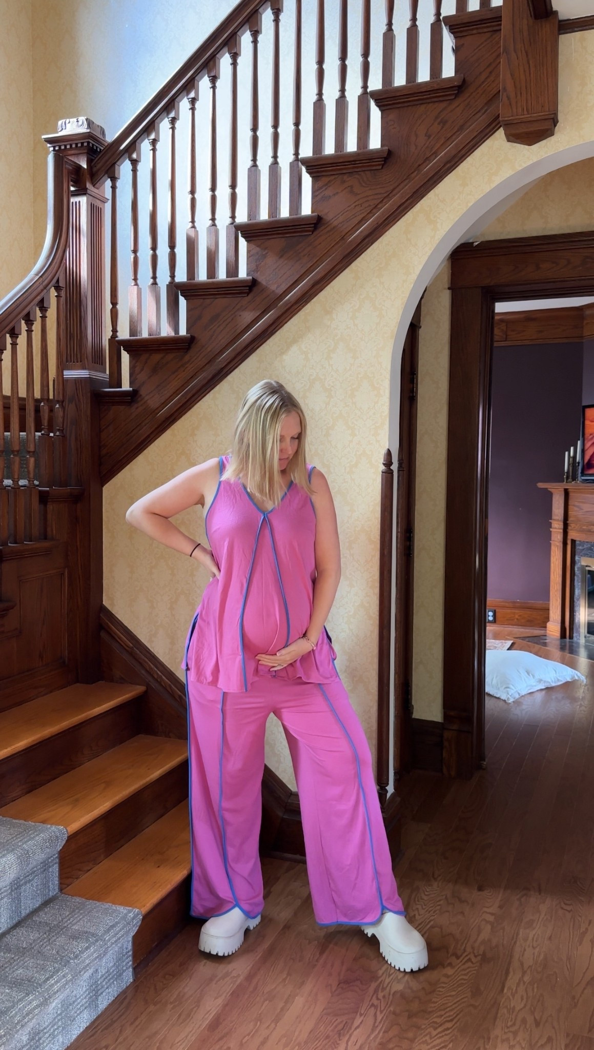 Bump friendly set! 32 weeks pregnant and wearing a medium!

#LTKStyleTip #LTKBump #LTKFindsUnder50