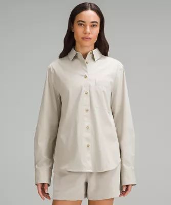 Cotton-Blend Poplin Button-Down Shirt | lululemon (AU)