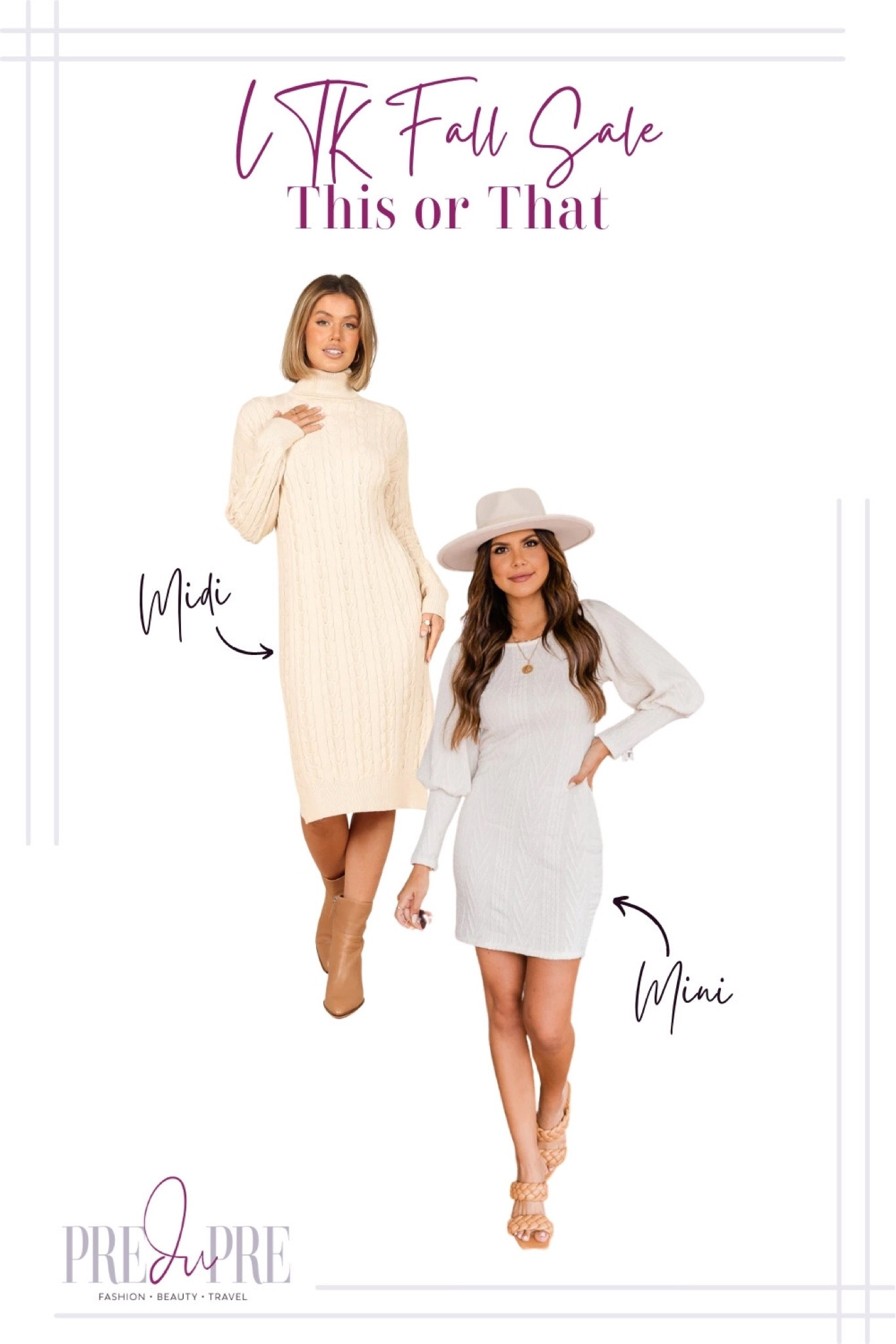 I’ve rounded up the fall outfits and accessories you need at the best prices! Know where and what to shop in one of the biggest LTK sales of the year. See more of my best finds at www.predupre.com

LTK sale, LTK Fall Sale, sale alert, fall outfit, fall look, fall ootd, fall outfit ideas, street style, date outfit, midi dress, mini dress, dress, sweater dress

#LTKU #LTKSale #LTKsalealert