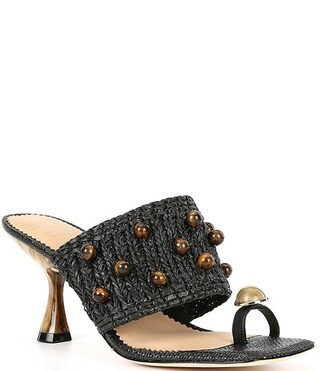 Antonio Melani x Style by Simkins Hudson Woven Raffia Toe Thong Sandals | Dillard's | Dillard's