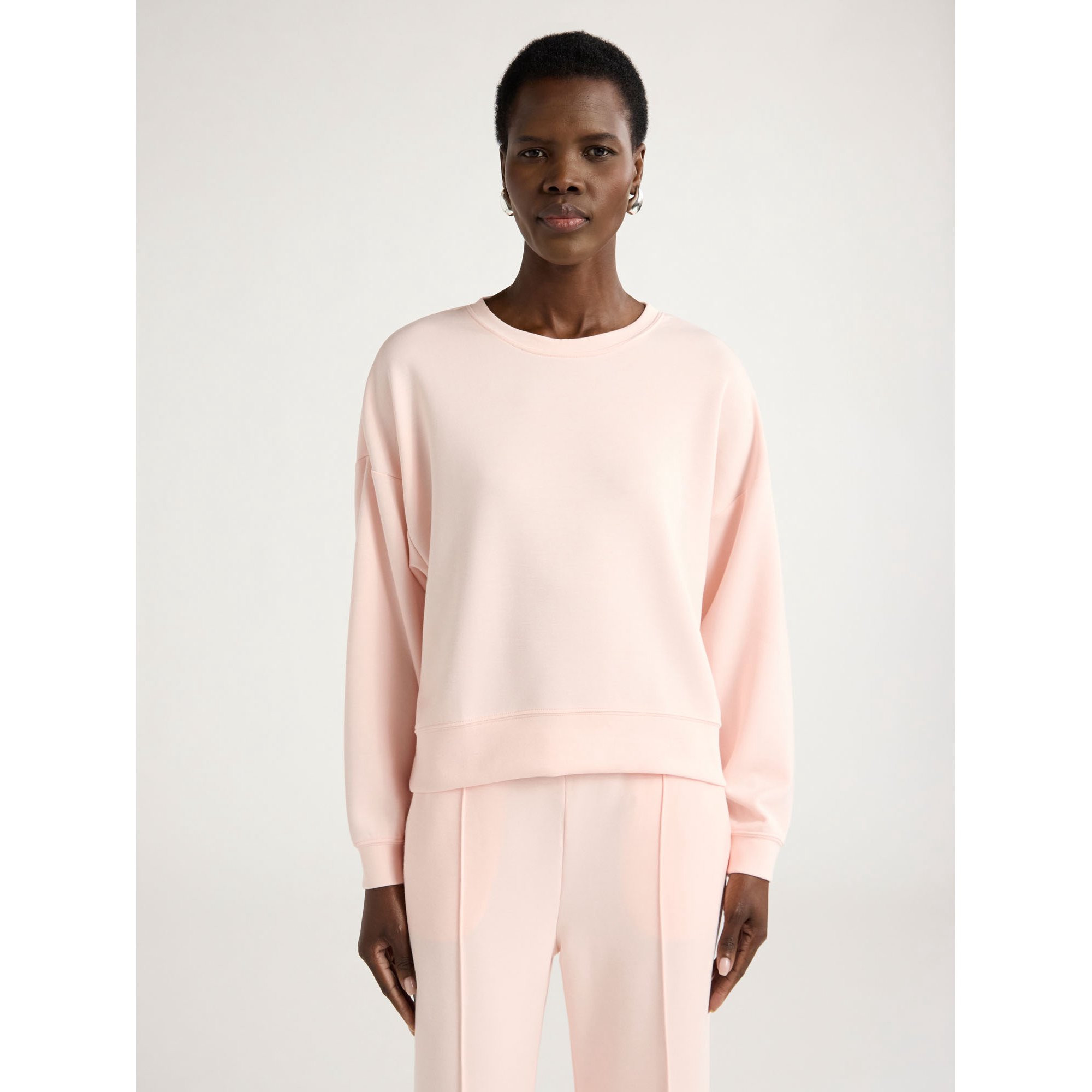 Scoop Women's Ultimate ScubaKnit Cropped Sweatshirt with Drop Sleeves, Size XS-XXL | Walmart (US)