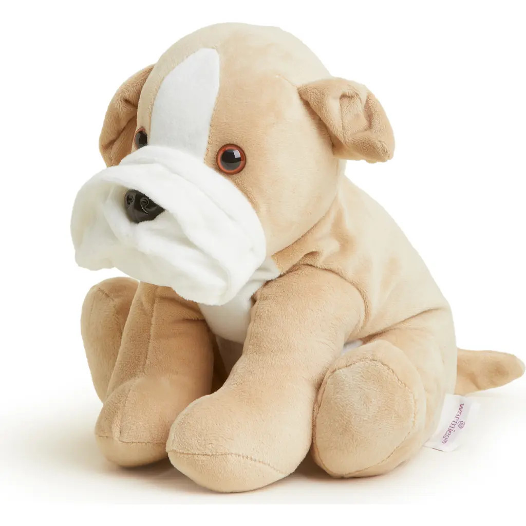 Warmies Bull Dog Plush Toy in Light Beige at Nordstrom | Nordstrom