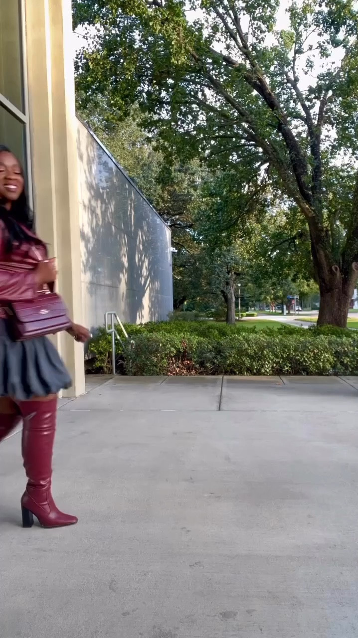 The perfect fall🍁 outfit 😍. See links 🔗 below to shop🛍️ dress and similar boots and jacket .

#LTKMidsize #LTKGiftGuide #LTKOver40