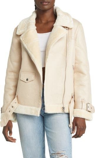 Topshop Faux Leather Biker Jacket White Jacket Jackets Fall Jacket Outfits Budget Fashion | Nordstrom