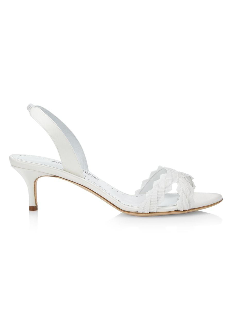 Ligra 50MM Pleated Slingback Sandals | Saks Fifth Avenue