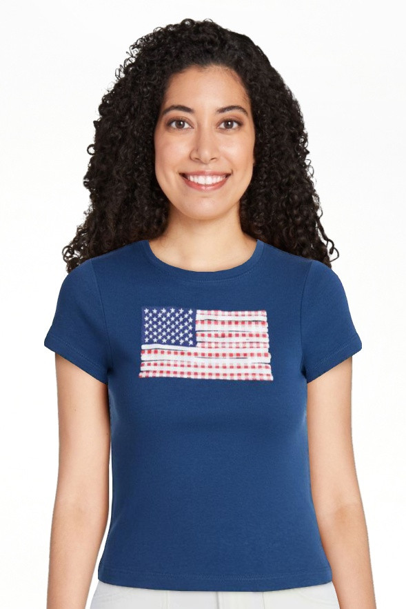 No Boundaries Americana Graphic Baby Tee, Women's and Women's Plus XXS-4X | Walmart (US)