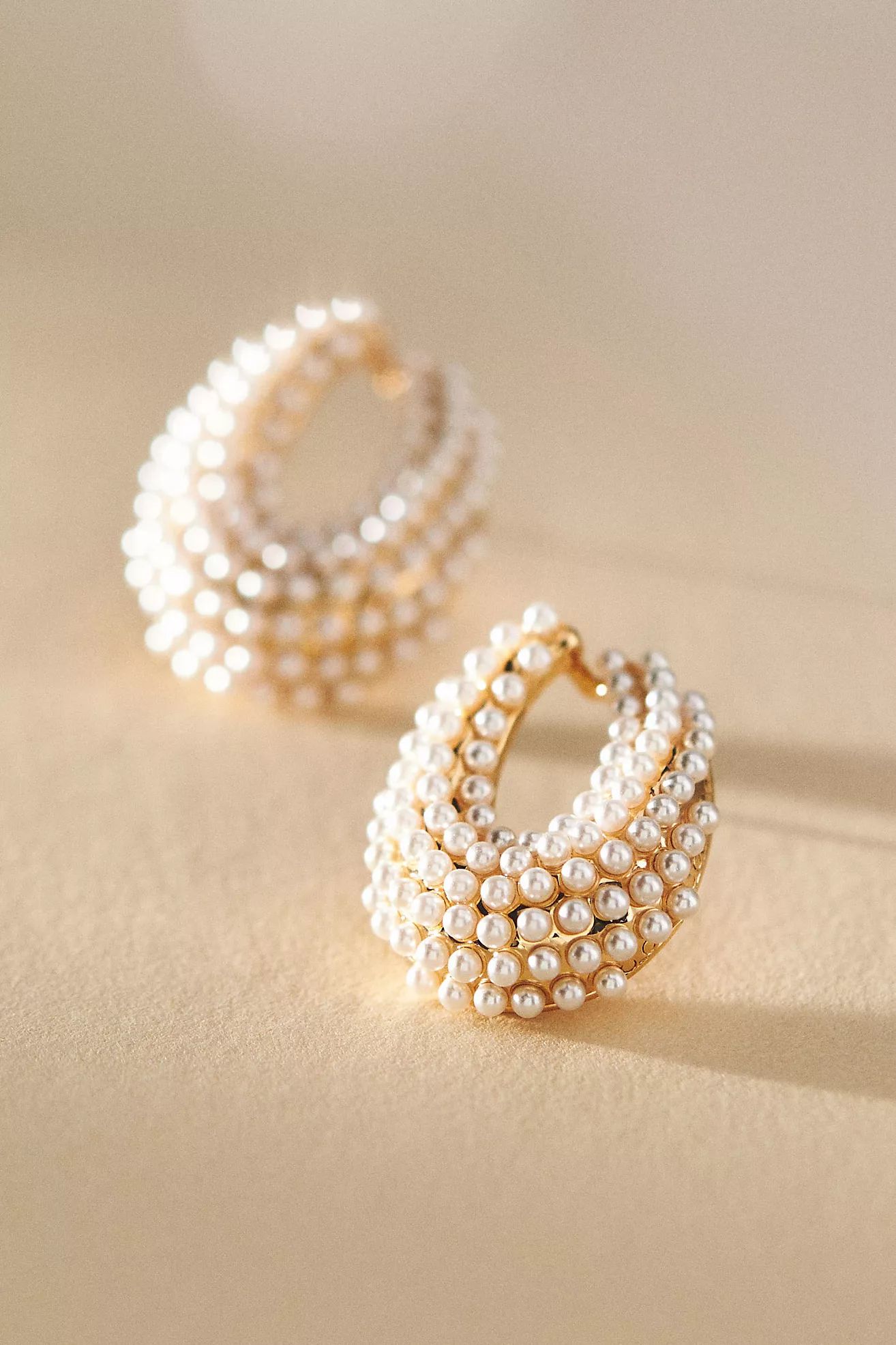 Ettika Classic Pearl Cluster 18k Gold-Plated Stud Earrings | Anthropologie (US)