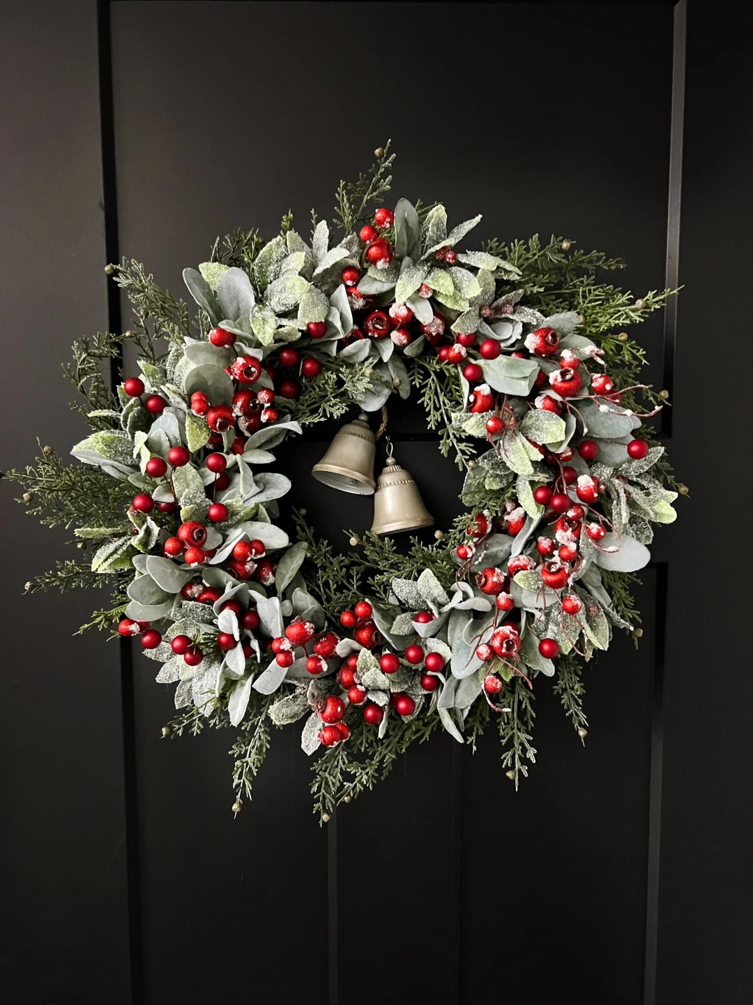 Christmas Wreath for Front Door Winter Wreath With Frosted - Etsy | Etsy (US)