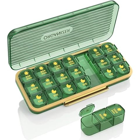 Pill Organizer 2 Times A Day, 7 Day Am Pm Pill Box - Acedada Weekly Pill Organizer with Separate ... | Amazon (US)