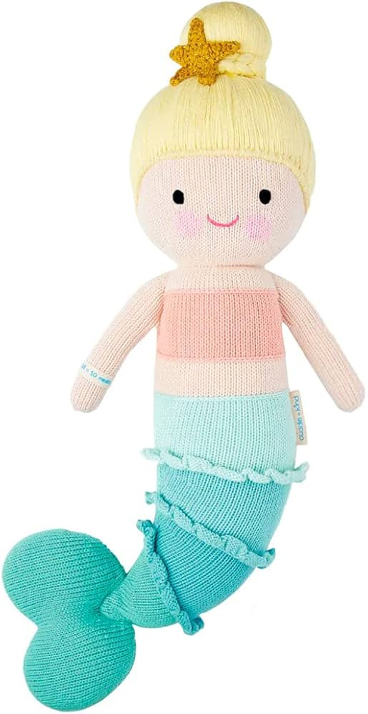 cuddle + kind Skye The Mermaid Little 13" Hand-Knit Doll – 1 Doll = 10 Meals, Fair Trade, Heirl... | Amazon (US)