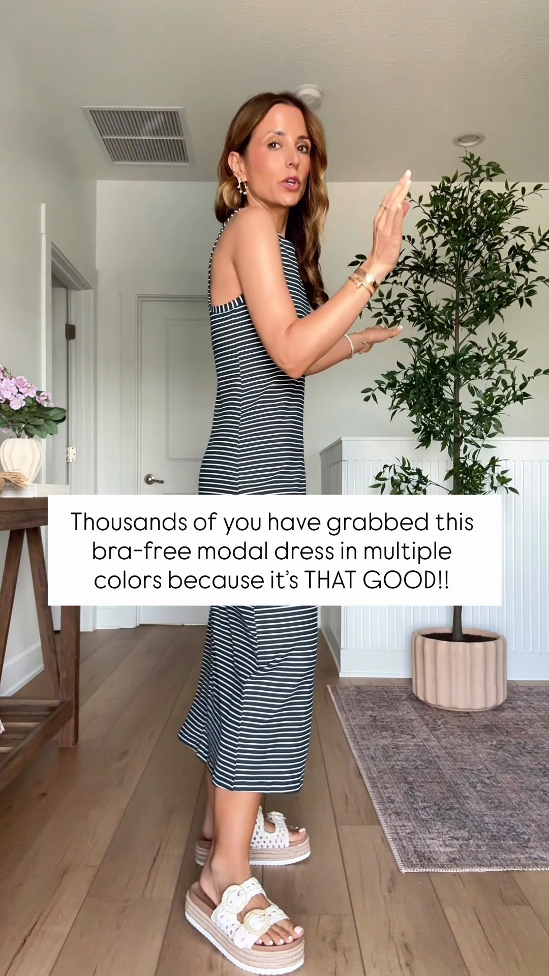 Target bra-free modal dress in XS. Has built in shelf bra. So soft and stretchy! Summer outfit. Summer style. Casual outfit. Travel outfit. Mom outfit.

#LTKootd #LTKgrwm #LTKTravel