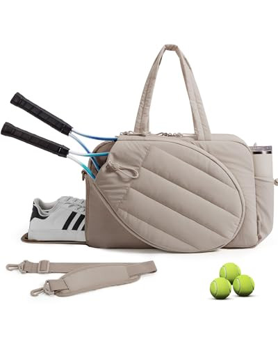 BAGSMART Tennis Gym Bag for Women, Tennis Bag Holds 2 Rackets with Shoe Compartment & Wet Pocket,... | Amazon (US)