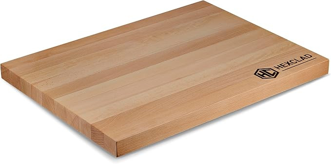 HexClad Extra Large Beechwood Cutting Board, Reversible, Hardwood, Great For Chopping, Cutting, o... | Amazon (US)