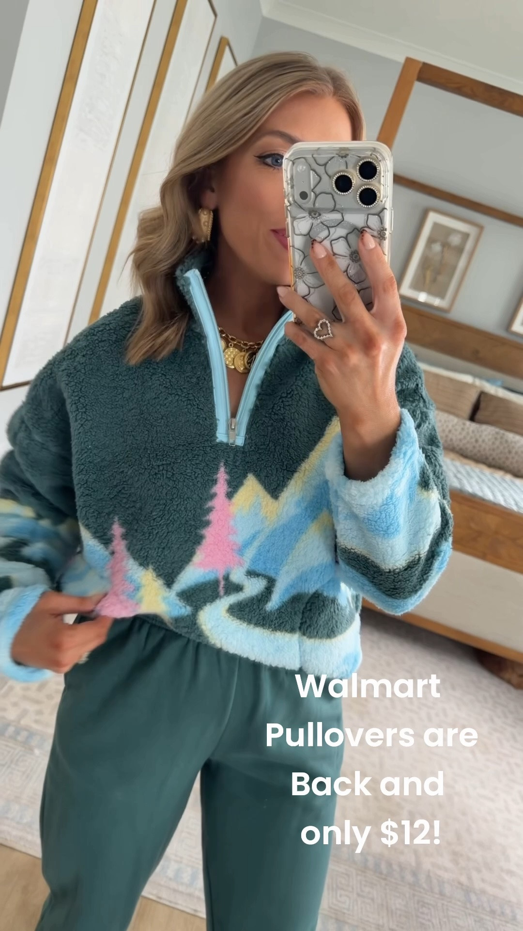 Okay Walmart!! 😍 This cozy mountain print sherpa pullover is SUCH a fun find! The teal with pops of blue, pink + yellow is so cute, and I paired it with matching joggers and neutral clogs for the comfiest casual outfit. This is exactly what I want to throw on for chilly mornings, errands, travel days + cozy weekends! 🏔️✨

#WalmartFashion #WalmartFinds #WalmartNewArrivals #WalmartStyle #SherpaPullover #MatchingSet #ComfyOutfit #CasualStyle #AffordableFashion #CozyOutfit

#LTKootd #LTKPetite