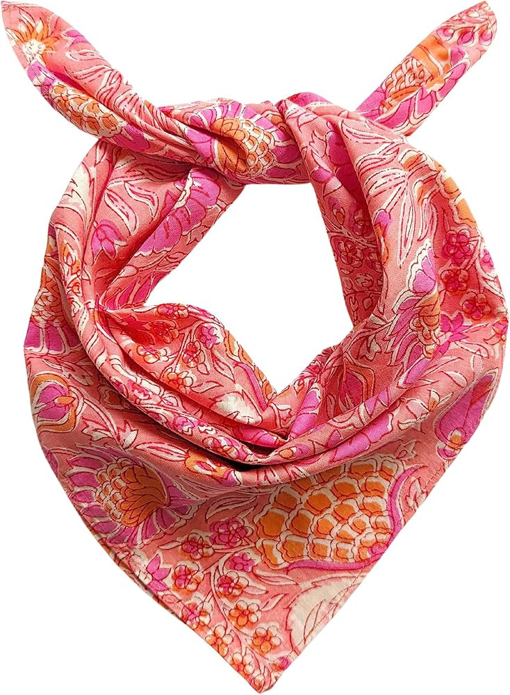AVKA Studio 100% Cotton Bandanas/Handkerchief for Women, 20X20 In, 2 pack | Amazon (US)