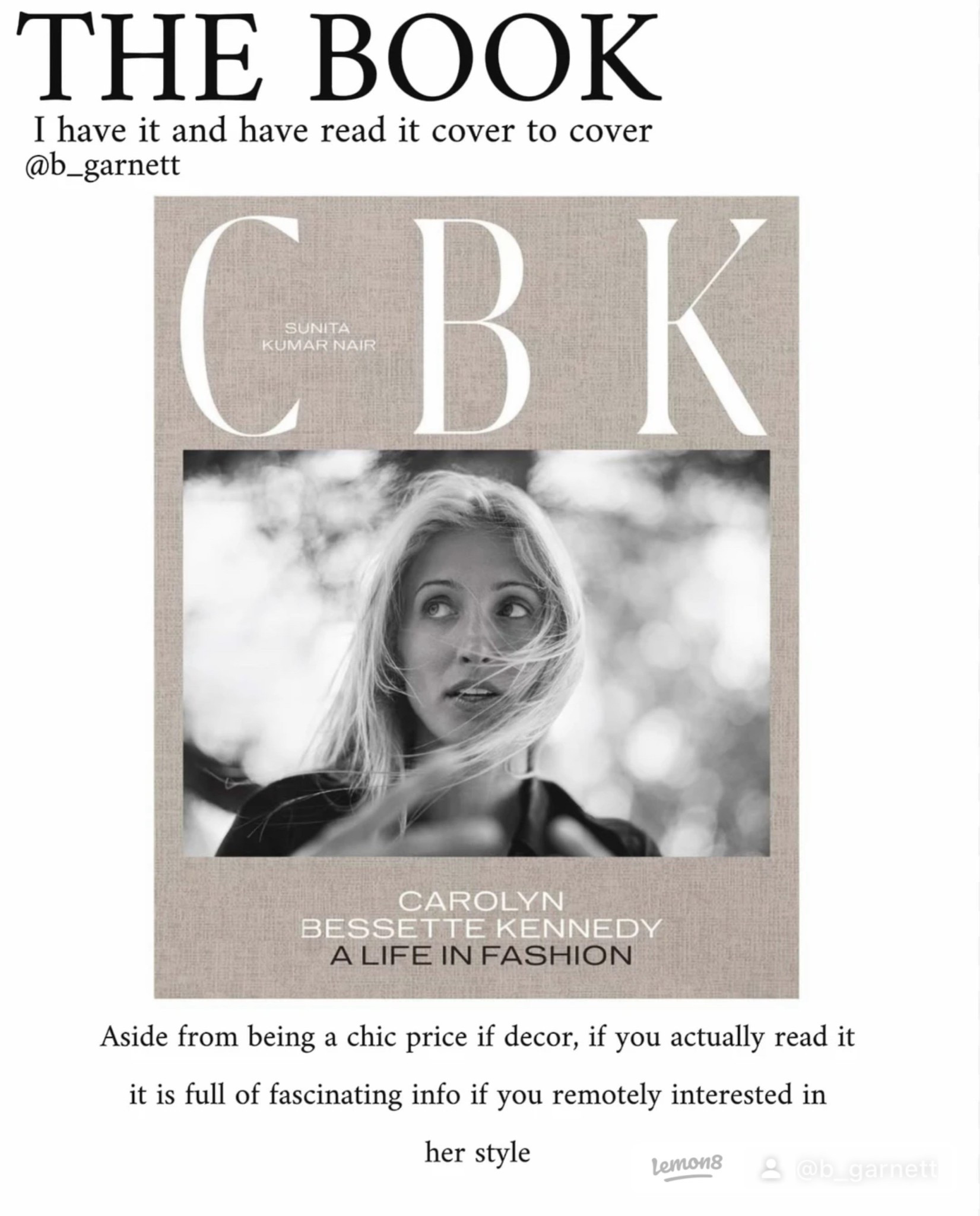 The CBK coffee table book (that’s actually an interesting read) 

Coffee table book | minimal style | CBK | Carolyn Bessette Kennedy | neutral home | neutral home decor 

#LTKgrwm #LTKHome #LTKdayinmylife