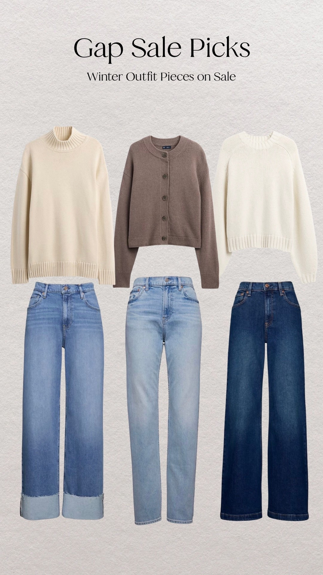 Gap winter sale picks! They have such a good sweater and jean selection on sale! 

#LTKFindsUnder100 #LTKSaleAlert #LTKFindsUnder50