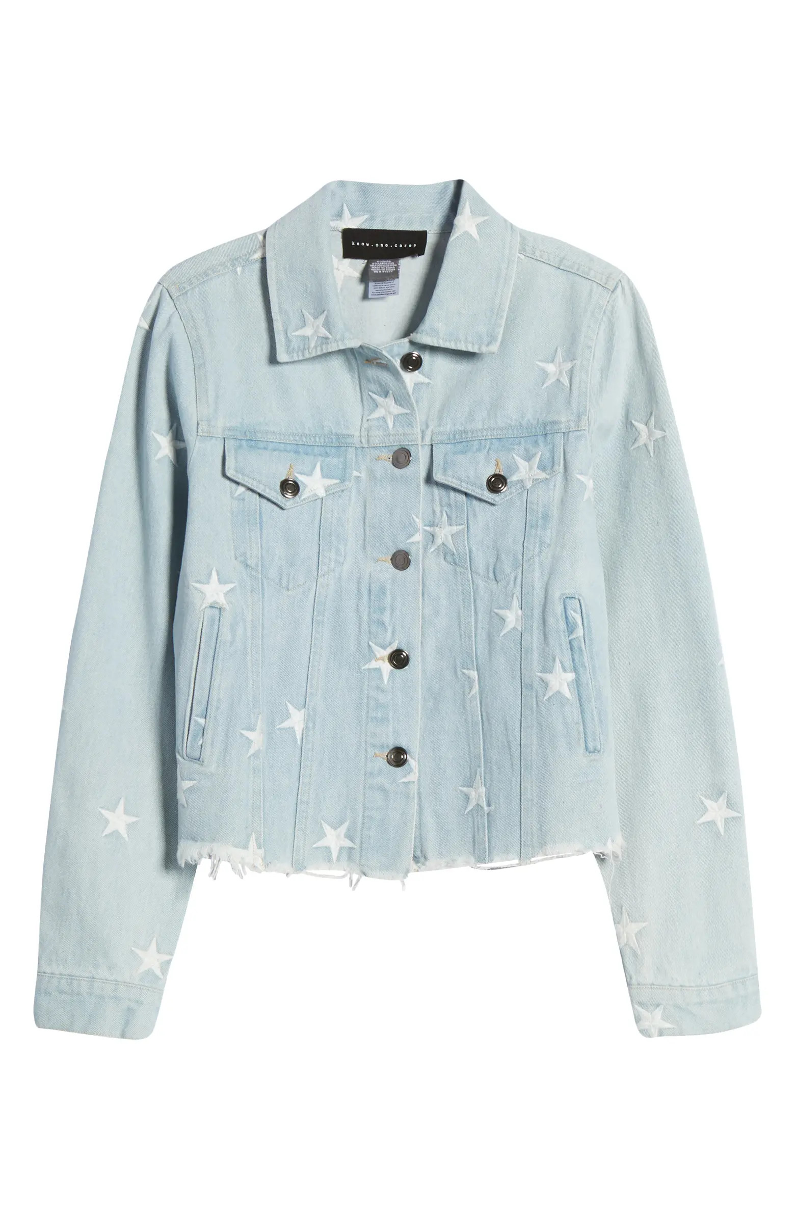 Star Embroidered Denim Jacket | Nordstrom