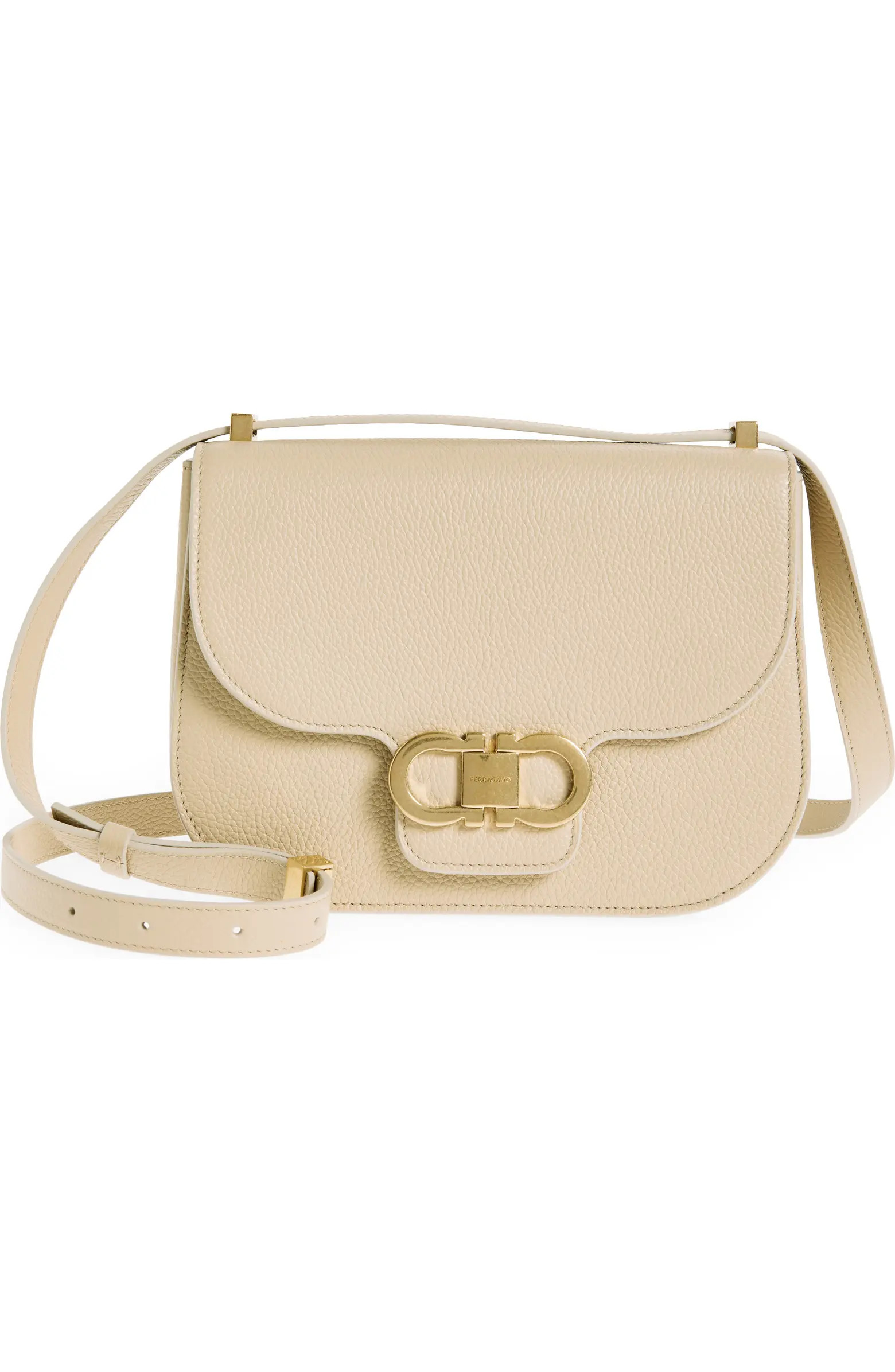 FERRAGAMO Double Gancio Leather Crossbody Bag | Nordstrom | Nordstrom