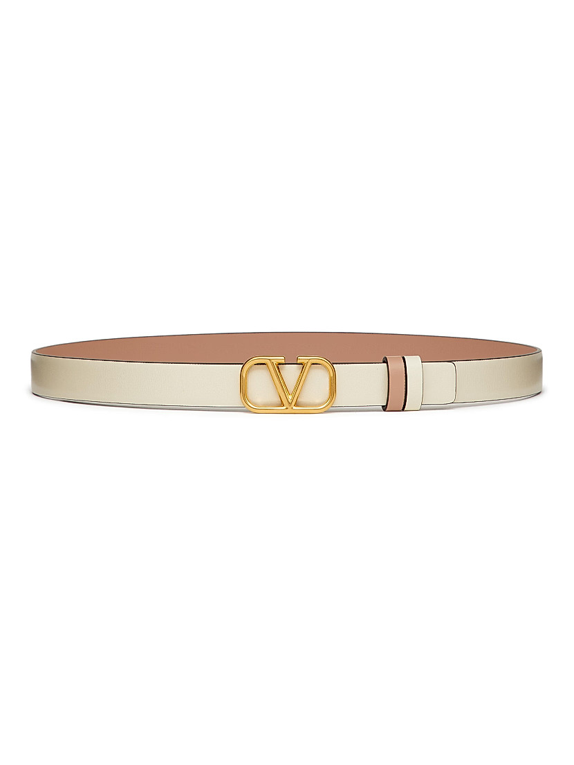 Reversible VLogo Signature Belt In Glossy Calfskin 20 MM | Saks Fifth Avenue
