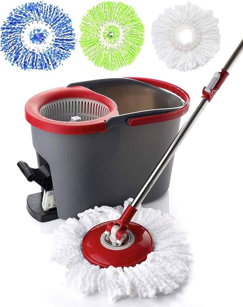 Simpli-Magic 79349 Spin Mop Kit with Three Mop Heads Included,16 x 11 x 11 inches | Amazon (US)