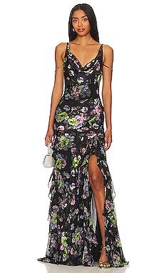 Cinq a Sept Isla Gown in Midnight Multi from Revolve.com | Revolve Clothing (Global)