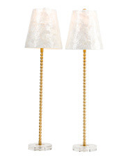Set Of 2 32in Capiz Shade Metal Buffet Lamps | TJ Maxx