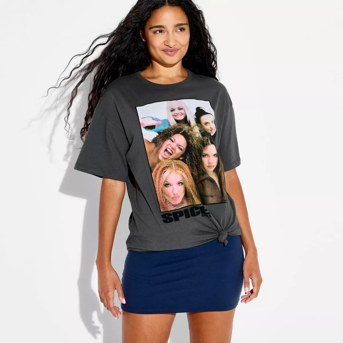 Women's Spice Girls Oversized Short Sleeve Graphic T-Shirt - Dark Gray M | Target