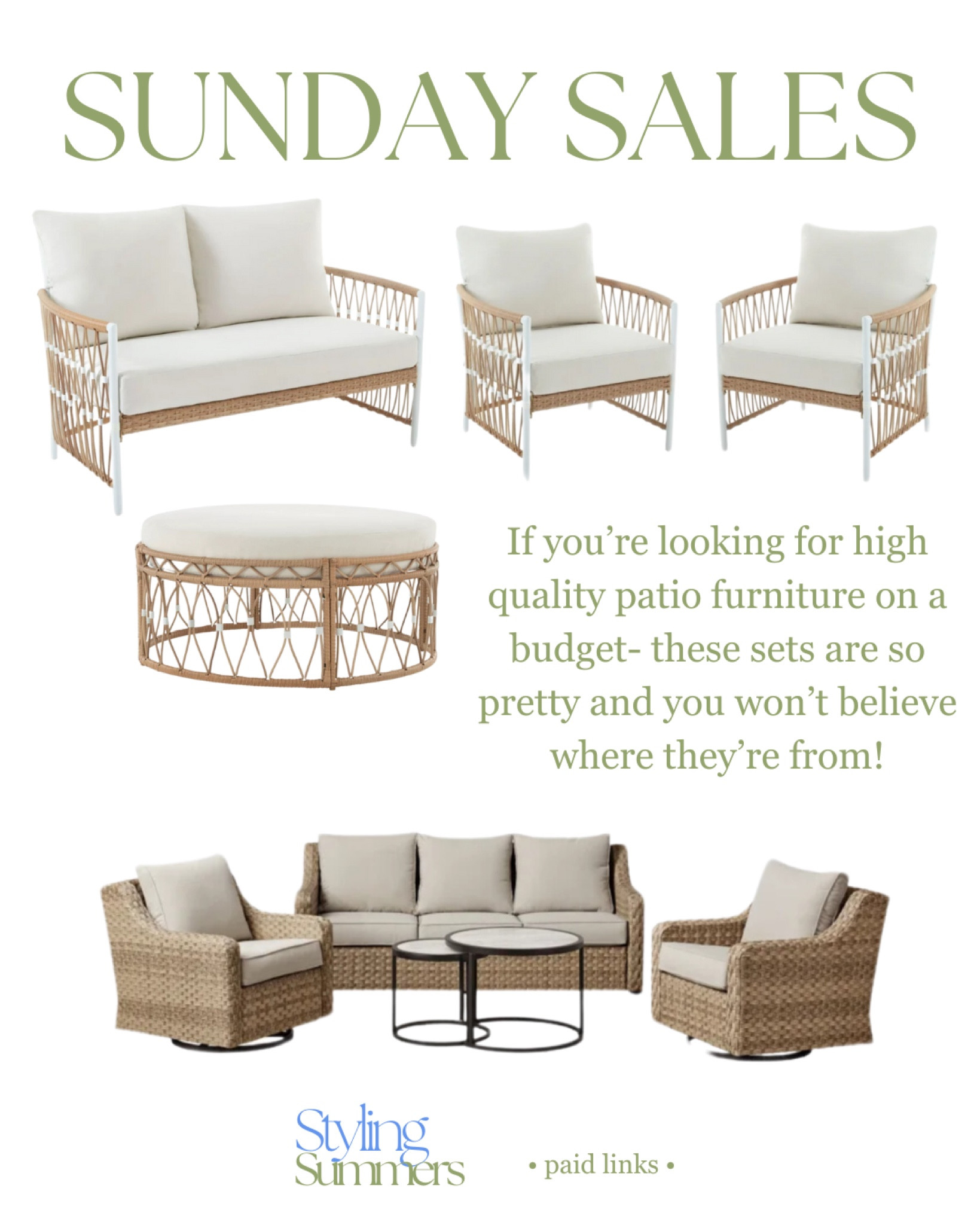 Walmart patio sets on sale! So pretty in person, too. #walmart Walmart deals Walmart patio sets Walmart home

#LTKhome #LTKSeasonal #LTKsalealert