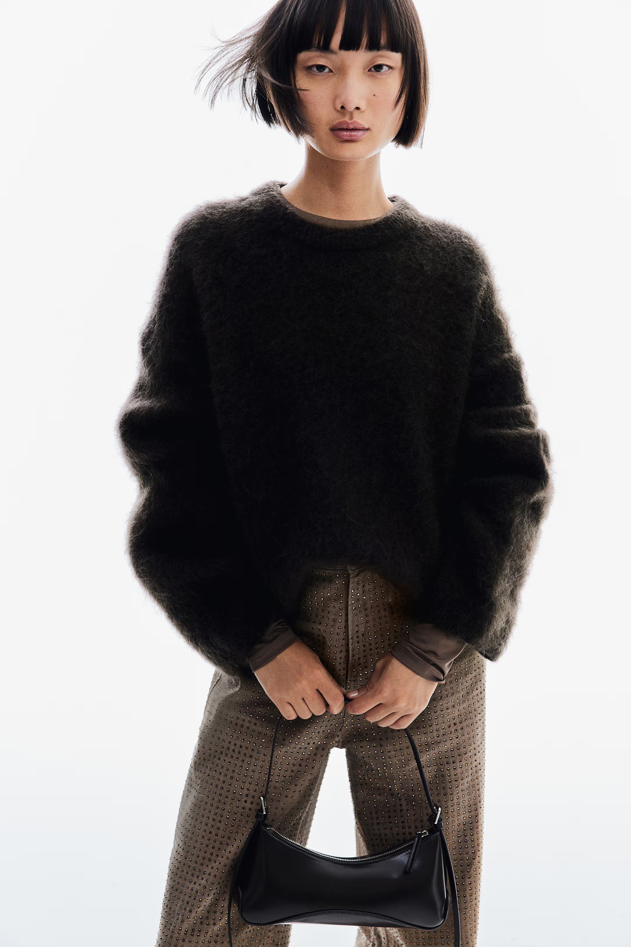 Oversized Mohair-Blend Sweater | H&M (US + CA)