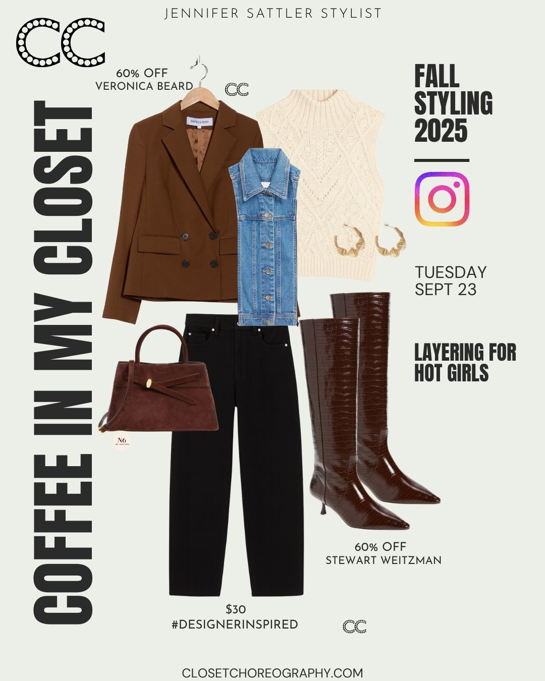 A fall fit for hot girls that want to look cool - Instagram live styling session with Jennifer Sattler Stylist