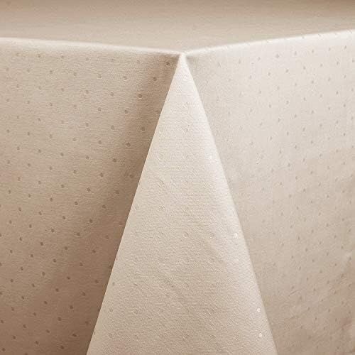 Light Ivory Cream Polka Dot Tablecloth Set | Amazon (US)