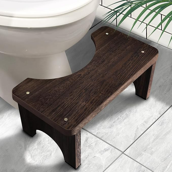 Wood Toilet Stool Squat Adult, Poop Stool for Bathroom Adults, Portable Toilet Potty Stools for A... | Amazon (US)