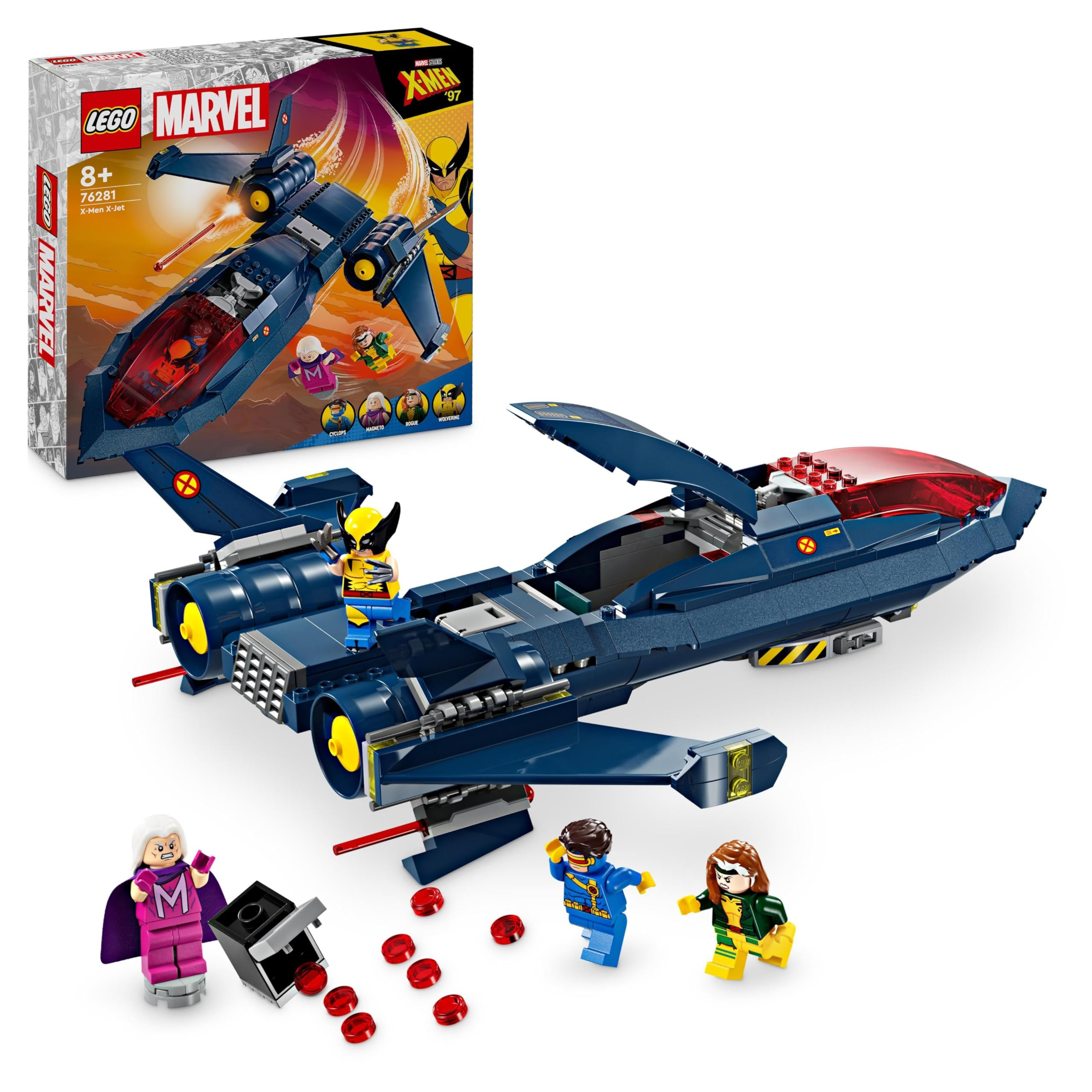LEGO Marvel X-Men X-Jet Buildable Toy Plane for Kids, Boys & Girls, Airplane Model Building Kit w... | Amazon (UK)
