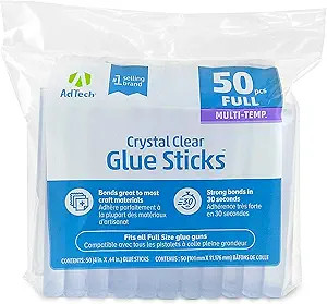 AdTech Crystal Clear Hot Glue Gun Sticks (W220-14ZIP50) – Full Size Hot Glue Sticks. All-purpos... | Amazon (US)