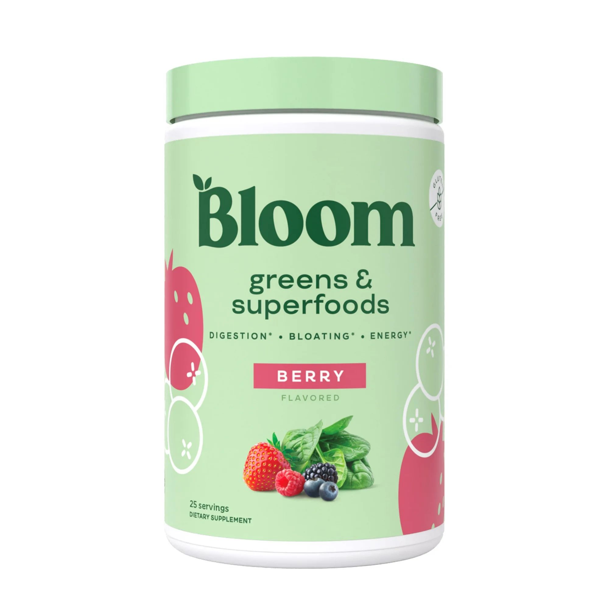 Bloom Nutrition Greens & Superfoods Powder, Mixed Berry, 25 Servings | Walmart (US)