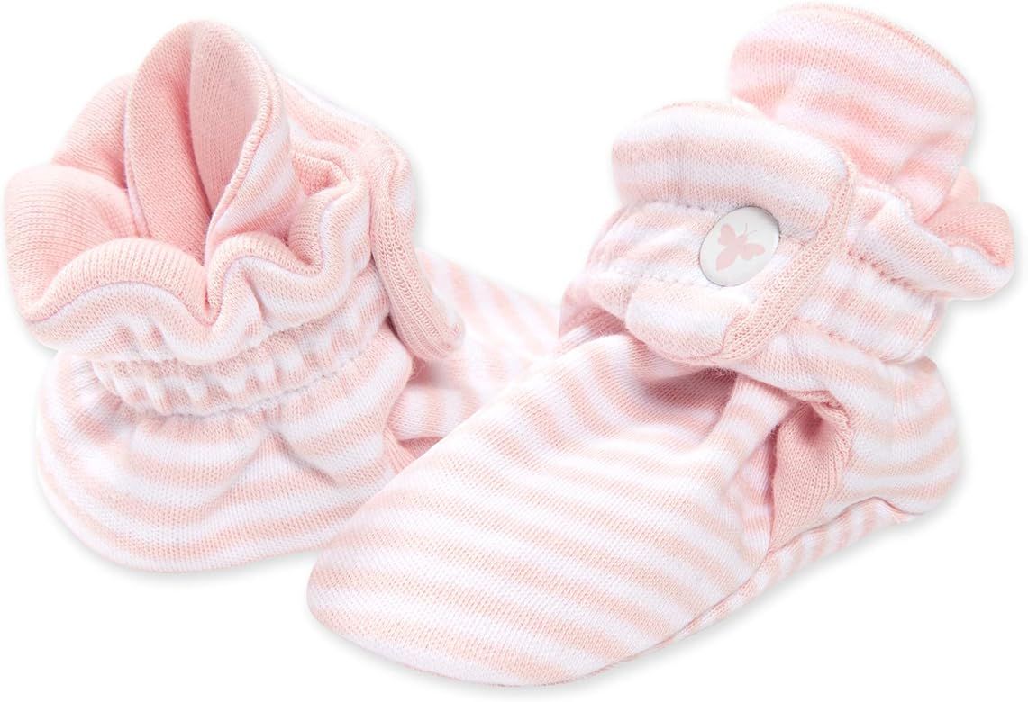 Burt's Bees Baby Unisex Baby Booties, Organic Cotton Adjustable Infant Shoes | Amazon (US)