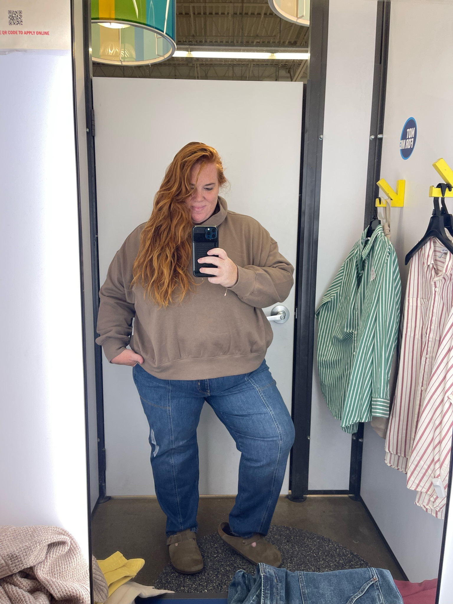 The detail on these jeans is awesome! And the hoodie is so soft. Little bit cropped but love the fit. 

#LTKMidsize #LTKPlusSize #LTKSaleAlert