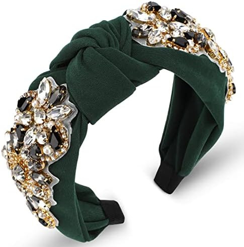 Crystal Wide Headbands For Women, Color You Bejeweled Headband Rhinestone Knotted Headband, Vintage  | Amazon (US)