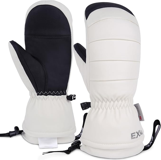 EXski Ski Mittens for Women, Waterproof Snow Ski Gloves for Snowboard, Winter Warm Mitts with Tou... | Amazon (US)