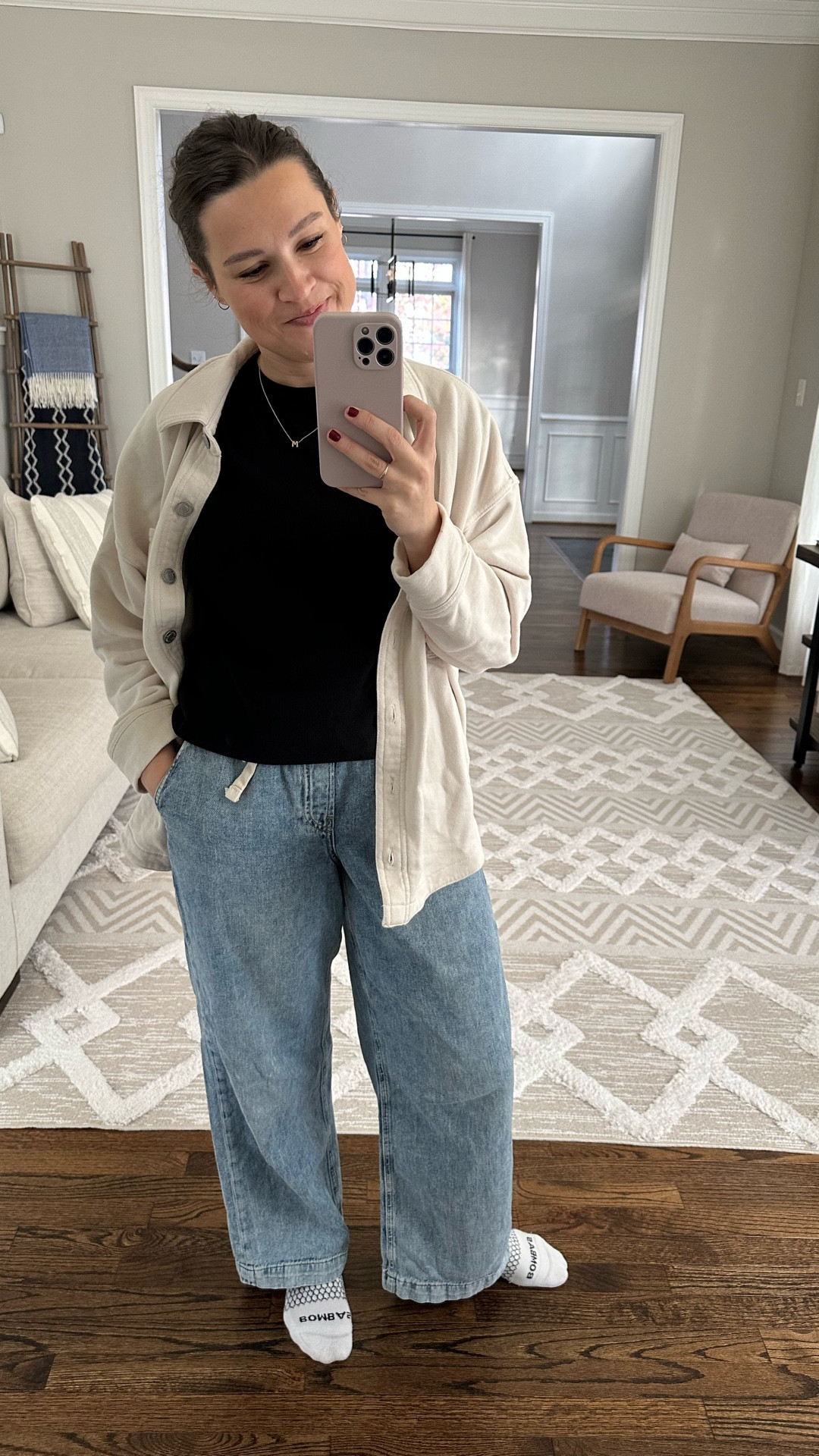 A crisp is in the air! Favorite part of fall is layering outfits. Tossed on my favorite shacket and comfy pants!

#LTKmomlife #LTKgrwm #LTKootd