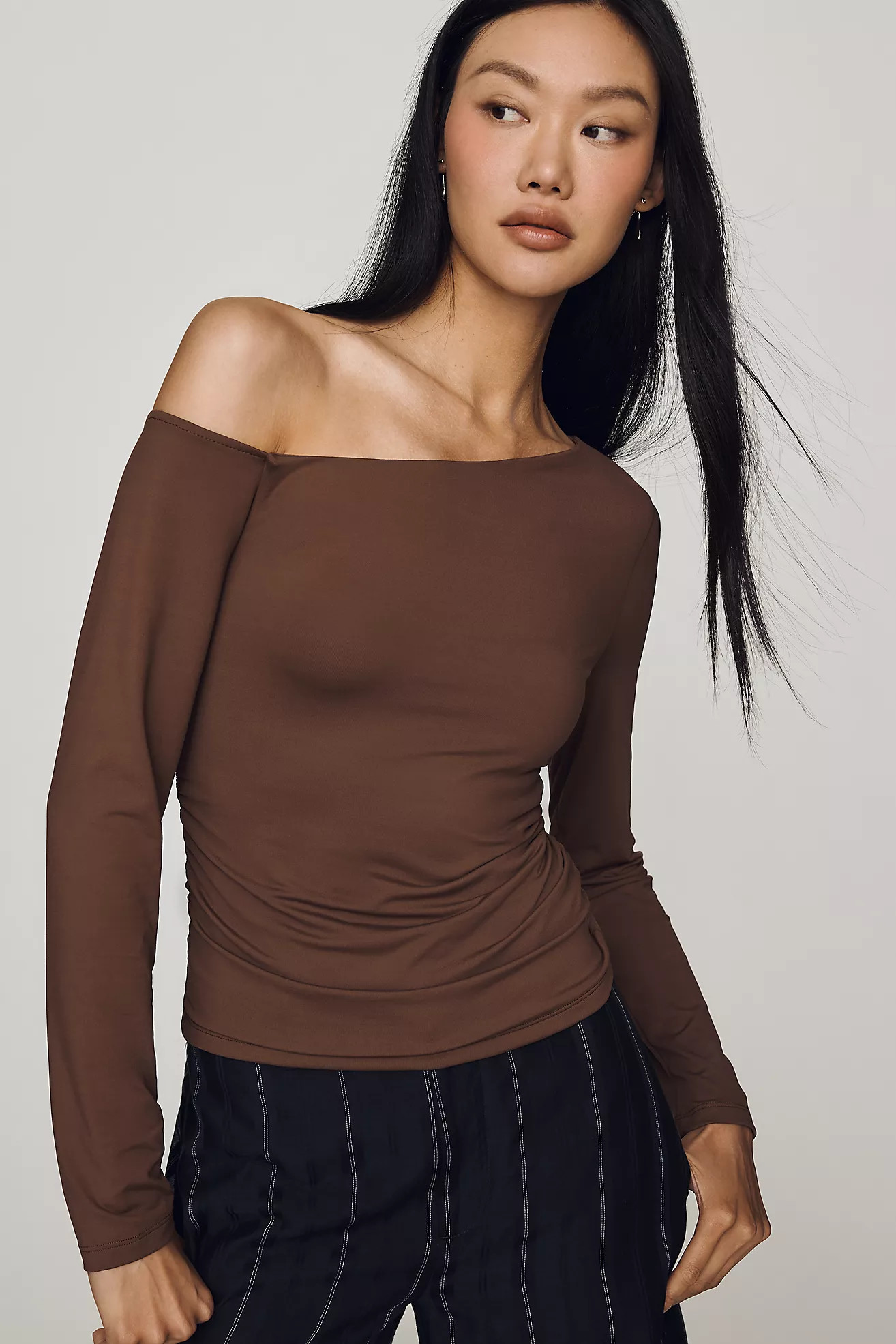 Maeve Off-Shoulder Long-Sleeve Top | Anthropologie (US)