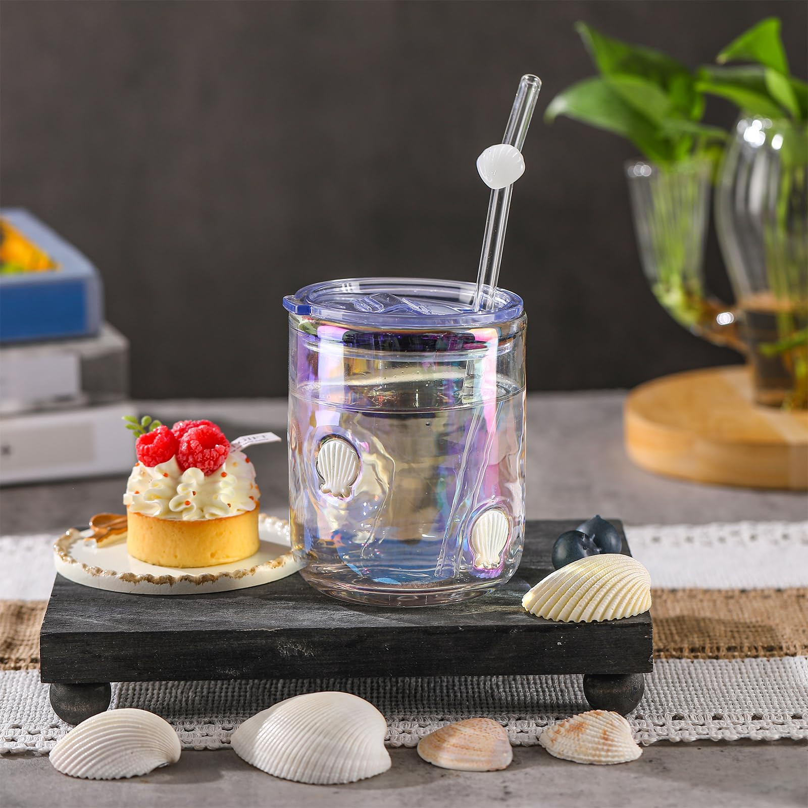 Icon Juice Glasses, 14oz Stemless Wine Drinking Juice Glass Cup for Party Supplies Gift(2 Pcs,She... | Amazon (US)