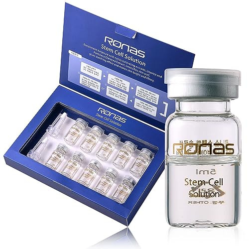 Ronas Stem Cell Solution ampoules Anti Aging Formula Best Anti Aging Serum for Wrinkles, Plant Stem Cells Hyaluronic Acid Restore Replenish Skin Smooth All Skin type 0.16oz 10vial | Amazon (US)