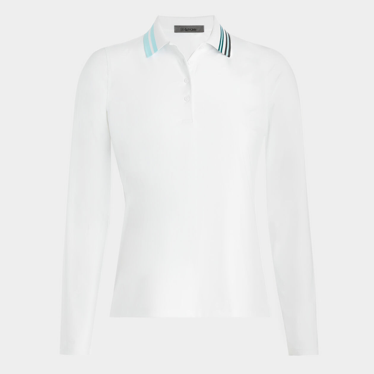 CONTRAST RIB COLLAR SILKY TECH NYLON POLO | WOMEN'S POLO SHIRTS | G/FORE | G/FORE | GFORE.com